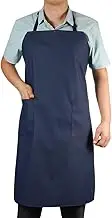 Waterproof Rubber Vinyl Apron with 2 Pockets - Chemical Resistant Work Cloth - Adjustable Bib Butcher Apron - Best for DishWashing, Lab Work, Butcher, Dog Grooming, Cleaning Fish