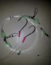 PATERNOSTER RIGS LEADERS REMOVABLE HOOKS JAPAN 100LB LINE 6/0 BEAK 7/0 CIRCLE