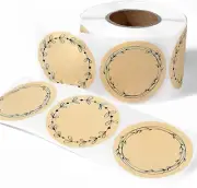 (500Pc/Roll) 2" Label Stickers for Jars and Lids -(Floral Bnw)
