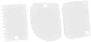 COLLBATH Essential Baking Tool Set of 3 Cake Scraping Knives Half-Round Edges for Smooth Easy Cake Decoration