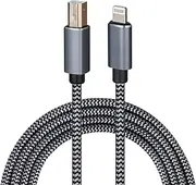 Lightning to MIDI Cable USB OTG Type B Cable for Select iPhone, iPad Models for Midi Controller, Electronic Music Instrument, Midi Keyboard, Recording Audio Interface, USB Microphone (6FT)