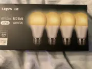 4 pack of Lepro LE wifi smart bulbs A19E26