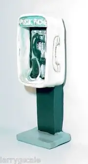Pay Phone Miniature for your Model Train / Modeling Dioramas 1/24 Scale G Scale
