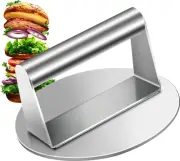 Smash Burger Press, 5.9 inch Round Hamburger Upgrade with Premium Stainless for