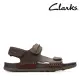 【Clarks】男款Nature 5 Trail縫線工藝感三段式魔鬼氈涼鞋(CLM72331S)