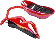 Creative Red Lip Shaped Telephone Unique Household Decor Charming Design for Home Office Attractive and Stylish Red Accent