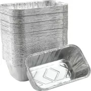 50Pack Lb Mini Loaf Pans Heavy Duty Disposable Aluminum Foil Bread Tins Standard