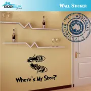 Wall Stickers Removable Where's My Shoes Shoebox Decor Hallway Decal Picture