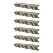 Suncast 2 Foot Wall Mount Long Handled Garden Tool Hanger Organizer (6 Pack)