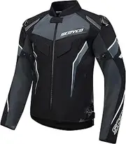 Scoyco Mesh Motorcycle Jacket Motorbike Riding CE Armored Wear-Resistant Jacket Breathable Protective Gear For Men 4-Season