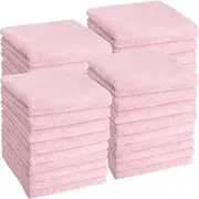 Shimeyao 40 Pack Bleach Proof Towels Microfiber Absorbent Resistant Hair Hand Towels Bulk Quick Dry 16 x 29 Inches for Barber Gym Bath Spa Shaving (Light Pink)