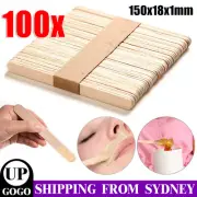 100x Waxing Spatula Wooden Stick Disposable Tongue Depressor Wooden Craft Stick