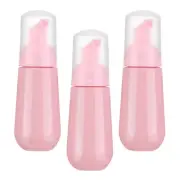 3pcs Soap Foam Bottle, Empty Travel Foaming Containers, 2oz, Pink