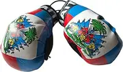 Flag Mini Small Boxing Gloves to Hang Over Car Automobile Mirror - Americas