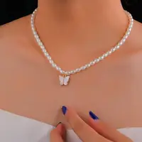 在飛比找蝦皮購物優惠-《Lu》現貨✨Butterfly Beaded Neckla