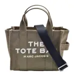 【MARC JACOBS 馬克賈伯】經典THE TRAVELER TOTE品牌LOGO帆布手提/斜背包(迷你-卡其色M0016493-372)