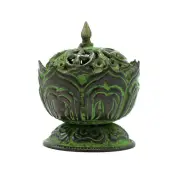 Antique Tibetan Incense Holders Brass Verdigris Tibetan Incense Burner Small Lot