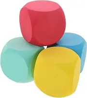 GARIOUANS 4pcs Dice for DIY Crafts Blank Dice for Party Decorations Safe and Lightweight Rounded Corner Dices for Creative Drawing and Imaginative Play