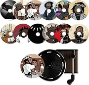 CXKSYBD Retro Style Record Player Air Freshener Car Accessories, 12 Pieces, Vinyl Album Cover Air Diffuser, Car Vent Clip for Fans Gift (A-kendrick)