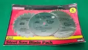 NOS Craftsman 5 Pc Steel Circular Saw Blades 932302 USA 7 1/4"Plywood Chisel Rip