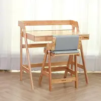 在飛比找momo購物網優惠-【MyTolek 童樂可】慕木桌乖寶寶學習組 書桌+學學椅(