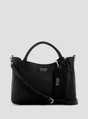 GUESS Black Brenton Girlfriend Satchel Bag