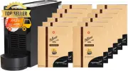 Piccolo Coffee Capsule Machine Bundle - 144 Vittoria Espresso Blend Pods Compact