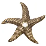 Brass Doorbell Starfish Designer Antique Brass Lighted Button Push Ringer House