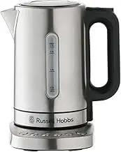 Russell Hobbs RHK510 Addison Kettle, 5 Temperature Settings, 1.7 L Capacity, Easy to Clean, Silver