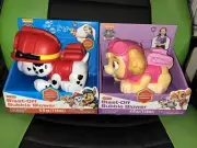 PAW PATROL NO SPILL BLAST-OFF BUBBLE BLOWERS, SET OF 2 - SKYE & MARSHALL - NEW