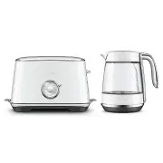Breville the Luxe Crystal Kettle & Toaster Breakfast Pack - Sea Salt BKT765SST