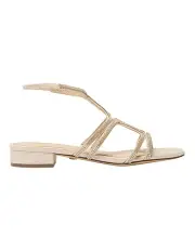 [NINA] Sharyn Sandals in Platino Shimmer Suedette