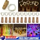 10Pcs Wine Bottle Lights with Cork 20 LEDs Copper Wire String Lights Party Decor