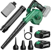 K I M O. Cordless Leaf Blower - 20V 2.0Ah Lithium Battery 2 in 1 Sweeper/Vacuum for Blowing, Dust and Small Garbage Removal Car, Computer Host, Hard to Clean Corner