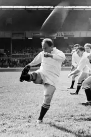 Swansea's Clive Rowlands Kicks The Ball Downfield 1967 OLD RUGBY PHOTO