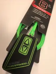 Surfboard ankle 7mm Premium leash ocean & earth 8' foot lime DOUBLE SWIVEL O&E