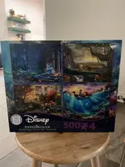 Thomas Kinkade Disney Puzzle 4-In-1 New Sealed