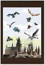 Conquest Journals Harry Potter Hogwarts Castle Window Cling Set, Official Imagery from The Wizarding World, Reusable, No Residue