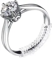 15 Pack Ring Size Adjuster - With 3 Sizes Clear Ring Sizer Adjuster For Lo