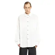 [ANDREA YA AQOV] Cupro Cotton Pocket Shirt White