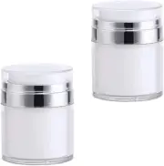 Cream Jar Vacuum Bottle Cosmetics Sub Bottle,2Pcs Airless Pump Jars,Empty Cos...