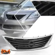 For 12-14 Nissan Versa SL SV Sedan Horizontal Slats Front Grille w/Badge Slot (for: Nissan)