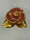 ESTEE LAUDER "BEAUTIFUL RED ROSE" SOLID PERFUME COMPACT 1998