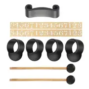 1 Set Useful Finger Cover Tongue Drum Drumstick Finger Pick Mallet Note Stickers