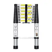 Telescopic Extension Ladder Retractable With Safe Lock Free Carry Bag - 3.8m