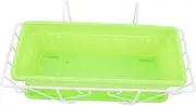 CIMAXIC 1Set Hanging Planter Rectangular Vegetable Growing Pots with Frame and Tray for Courtyard Balcony and Railing Planting Sturdy Durable Deform