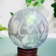 809g Natural Crystal Plated Quartz Sphere Crystal Ball Healing Decoration