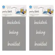 36x iDesign The Home Edit Pantry/Dry Goods Organiser Labels Set Clear Assorted