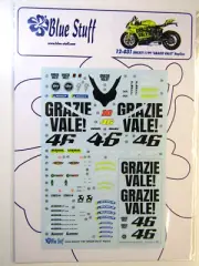 Blue Stuff Decal Sheet 1:12 Scale Ducati 1199 Pan "Grazie Vale" suit Tamiya Kit