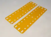 2 x Meccano by Exacto Flexible Plate 11x3 Holes in Crane Set yellow (no.189)